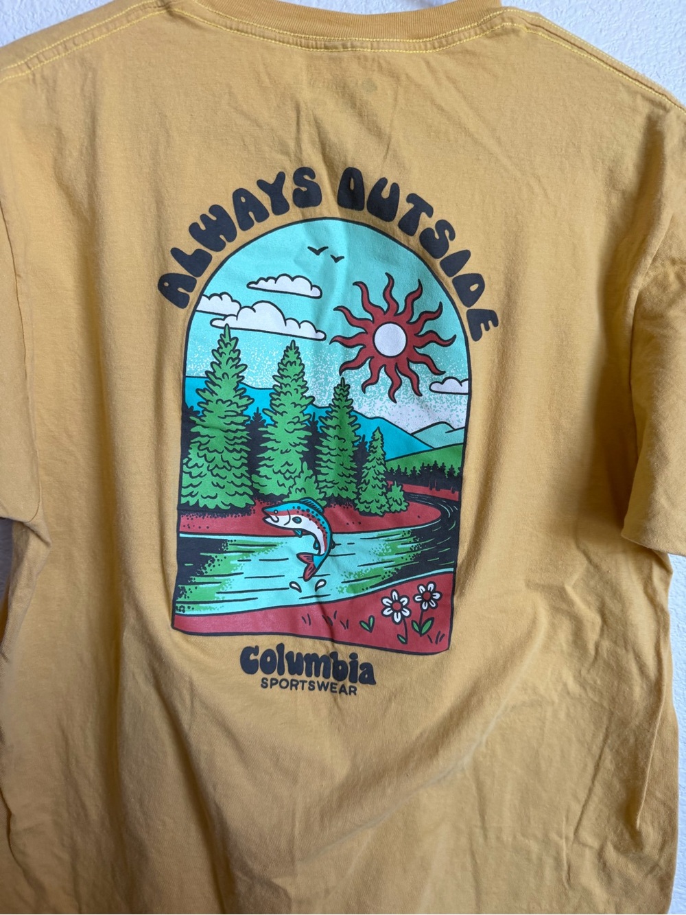 Columbia Short Sleeve Graphic Tee - Mustard